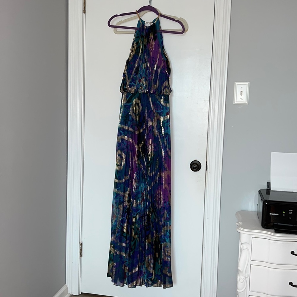 Gown- Xscape dress- multi color- size 4- floor length